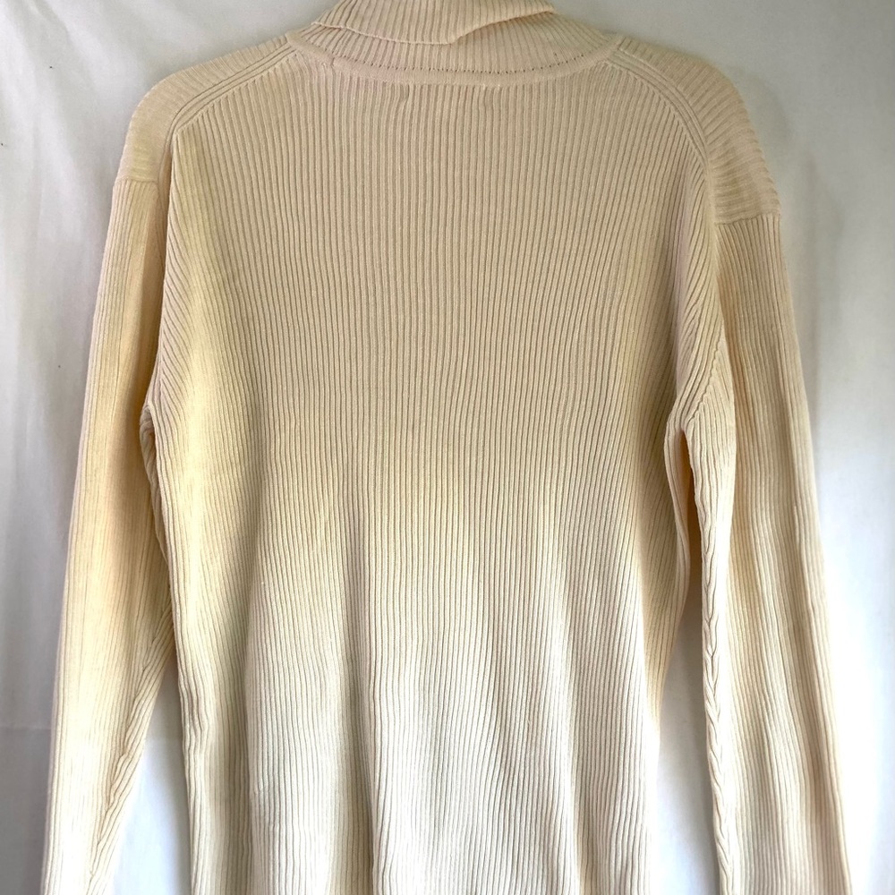 Brooks Brothers women’s cream 100% silk turtleneck SZ L - Picture 5 of 9